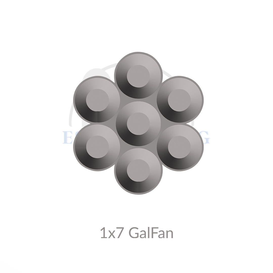 Cable, 3/32" 1x7 GalFan 2500' Roll