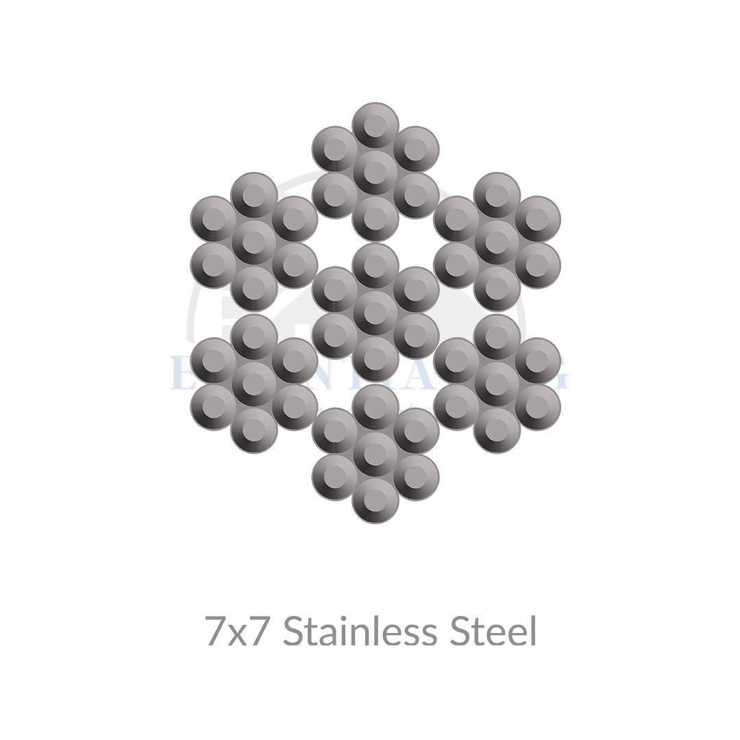 Cable, 1/8" 7x7 Stainless Steel 2500' Roll