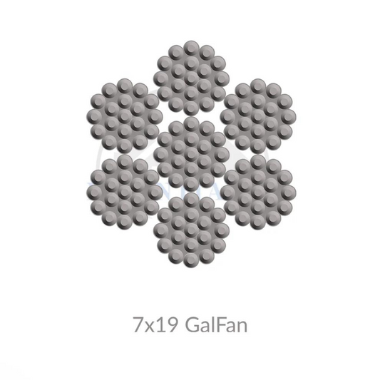 Cable, 5/16'' 7X19 GalFan (2500')