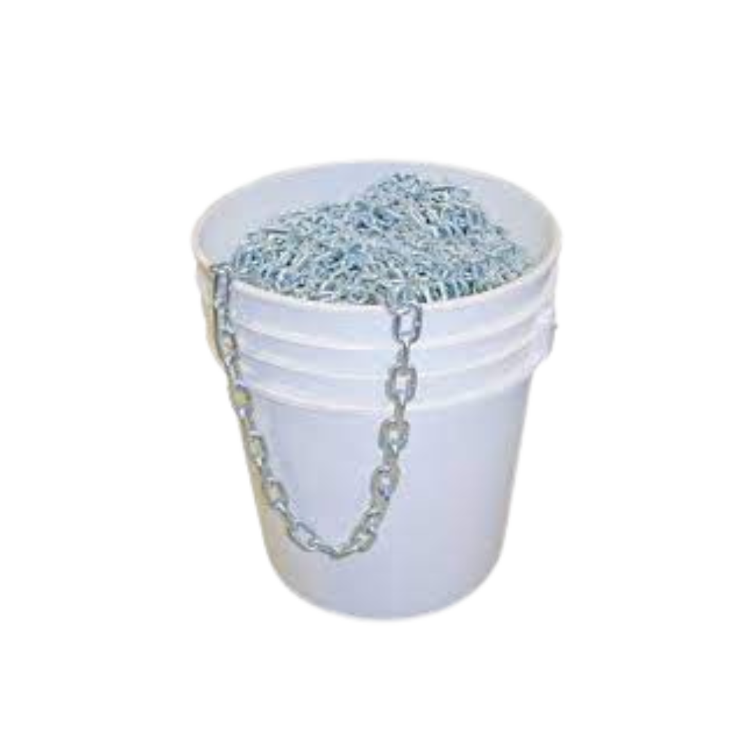 Chain, 3/16'' Welded Zinc Plated Proof (Grade 30- 250ft pail ...